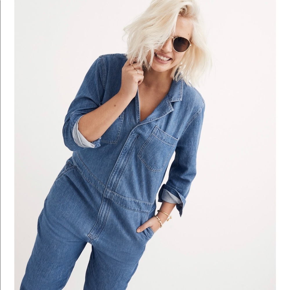 Madewell Denim Coverall Jumpsuit